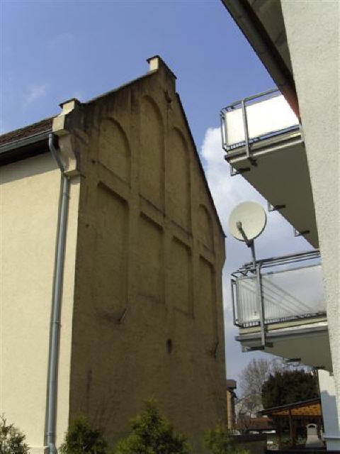 Ostwand der Zwingenberger Synagoge